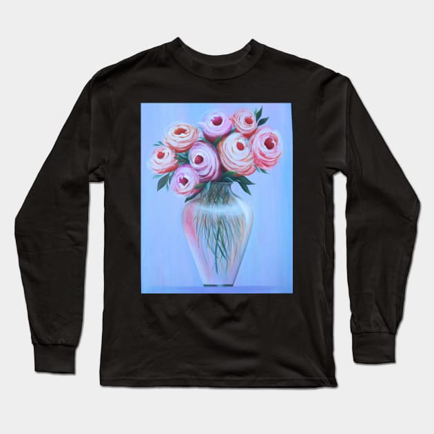 "Take Time To Smell The Roses" Long Sleeve T-Shirt by SWITPaintMixers